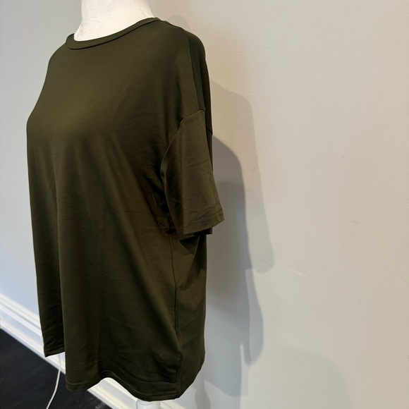 White Fox Olive Green Comfy Oversized Tee - Picture 2 of 4